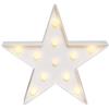Guocheng, Simpatica luce notturna a forma di stella a LED, funzionamento a batteria, lampada decorativa da tavolo per bambini, camera da letto, cameretta, Natale, festa di compleanno (bianco)