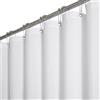 BTTN Tenda da doccia in tessuto 240 x 180 cm, larghezza effetto lino, antimuffa, impermeabile, con 16 ganci, lavabile, tenda da doccia decorativa in poliestere, per bagno, colore: bianco