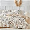 TTCM Copripiumino per letto da 180, copripiumino 240 x 260 cm, include 1 fibra ultrafine con stampa floreale, copripiumino 240 x 260 cm + 2 federe 65 x 65 cm, con cerniera