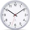 VIVILINEN - Orologio da parete radiocontrollato silenzioso senza Tic-Tac, ⌀ 30 cm, pendolo da parete, design moderno, per camera, cucina, soggiorno, cambio automatico dell'ora (Argento, 40 cm)