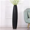 Leewadee Vaso Nero Decorativo Per Fiori O Pampas Da Interno Da Terra, Alto 85 cm, Resina
