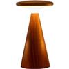 Gingko Sylva - Lampada da tavolo di design, piccola, in legno di noce, compatta, scultorea, lampada moderna per comodino, mensola o piccoli spazi