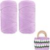 MeYuxg Fettuccia per Borse a Uncinetto, 2 * 200 G/75M Filato per Borse Uncinetto,Fettuccia per Borses Uncinettos per Principianti,per All'Uncinetto, Cestini,Progetti Fai DIY (Lilla Viola)