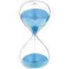 SuLiao Clessidra a sabbia, 60 minuti, blu, vetro, clessidra, grande, 60 minuti, adatto per casa, scrivania, ufficio, decorazione