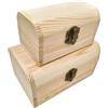 Anktily 2 confezioni di scatole portagioie in legno con design ad arco, 2 dimensioni piccole scatole portagioie in legno per gioielli e ricordi, organizer da scrivania rustico