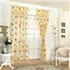 Kuuleyn Semi OscurantiTenda di Tulle Della Finestra, Poliestere Stampato Window Tende, Tenda del Motivo del Girasole Decorazione, Tulle Cortina di Organza di Fiori (100 x 200cm - Giallo)