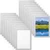 LDHHYH 20 Pezzi Cornice Magnetica, A5 Cornice Magnetica Autoadesiva,Informazioni Cornice argento, Impermeabile Cornici Magnetiche, Informazioni Cornice per l'Affissione di Foto Pubblicità Poster,18 x 24 cm