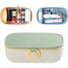 SENRISE Kit da cucito portatile con scatola portaoggetti, borsa da cucito essenziale con scomparti e accessori per uso domestico e di emergenza, verde chiaro