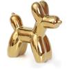 Notakia Graziosa statuetta di cane a forma di palloncino in ceramica, artigianato, soggiorno, decorazione da scrivania, fatta a mano, moderna, piccola statua di animali in ceramica, ornamento