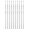QUARKZMAN Uncinetto Uncino Acciaio Inox Acciaio 1mm Taglia USA 12 Ferri Maglia Ferri da Uncinetto per Filati Fai Da Te Filato Artigianale, 10pz