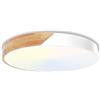 Fynokst Plafoniera a LED con temperatura di colore regolabile, plafoniera in legno da 40W 4000LM 3000K/4000K/6000K, IP54, pannello luminoso da soffitto rotondo Ø40cm, adatto per camera da letto