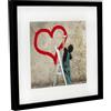 BD ART 28x28 cm Cornice Portafoto Quadrata con Passepartout 20x20 cm, Nero