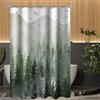 Lerores Tenda da doccia 150 x 200 cm, tessuto antimuffa, orlo appesantito, impermeabile, lavabile, in poliestere, con 8 occhielli e anelli per tenda da doccia, per bagno, vasca da bagno