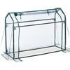 Relaxdays Serra per Orto, Telo in PVC, Porta Srotolabile, HxLxP: 92x124x42 cm, Sistema Chiuso, Giardinaggio, Trasparente