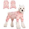 Hjumarayan Tutina Cane Post Operatoria, Tuta Cane Anti Leccamento, Body Cane per Protezione Ferite Alternativa Collare Elisabettiano, Rosa Pesca 3XL