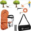 LOQATIDIS Hundeanbindehalsband Kabelpflockseil-30m+3m-Orange