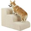 Gimars Scala per cani in schiuma 30D ad alta densità ed extra larga, stabile, a 3 gradini, altezza 40 cm, con copertura lavabile e base antiscivolo, rampa portatile per cani di piccola taglia, per