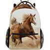 COOSUN Bambino Cavallo e Sua Madre Casuale Zaino Daypack Multicolore, Multicolore, Borsa, Multicolore, Borsa
