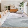 Cinknots Area Tappeti per Soggiorno, Moderno Astratto Tappeto Morbido Pile Sala da pranzo Camera da letto Home Decor Tappeto antiscivolo (200 x 250 cm, Grigio/Rosa)