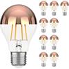 ledscom.de 10 pezzi E27 lampadina LED, A60, bianco caldo (2600 K), 7,5 W, 839lm, testa a specchio (oro rosa)