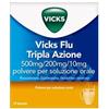 Vicks Flu Tripla Azione Polvere Paracetamolo Influenza 10 Buste
