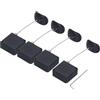 QUARKZMAN Retrattile Cavo Blocco con Biadesivo Adesivo Telecomando Controllo Sicurezza Blocco Arco Terminale per TV, DVD,Showroom,Telecomando,600g 4Set Nero