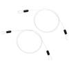 PATIKIL Filo Acciaio Inossidabile Rivestito Vinile 1/8 Dia Anelli, 2Pz 3.3ft (40) Cavo Flessibile Catena Sicurezza Lanyard per Illuminazione Palco Esterna Lucchetti Bagagli, Bianco