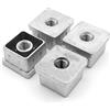 Design61 4 tappi filettati per tubi quadrati in zinco pressofuso, 30 x 30 mm x 1,5 mm con filettatura interna M10