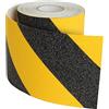Gebildet Nastro Adesivo Antiscivolo Nastro di Sicurezza, Abrasivo ad Alta Aderenza, Interno e Esterno (Nero e Giallo, 10m × 10cm)