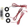Drhomeam Amperometro trifase modulare mini guida DIN display digitale indicatore misuratore di corrente 1-100A DIN 35mm installazione