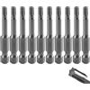 Befun Set di 10 punte Torx T20, lunghezza 50 mm, codolo esagonale da 1/4, set di punte Torx lunghe, in acciaio S2, set di cacciaviti