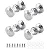 QWORK 4 coppia di maniglie in acciaio inox 304, per porta in vetro da doccia,Maniglione da Bagno