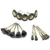 Powerful Tools Set di 15 spazzole in filo di acciaio per lucidatura abrasiva, per utensili rotanti, per kit accessori Dremel, 3 tipi, argento