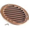 Steinberg14 Griglia di Ventilazione Rotonda 125mm - Rame con Zanzariera - Copertura di Ventilazione - Registro di Scarico Aria