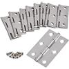 FOROREH 20Pezzi Cerniere Inox Ribaltabili Pieghevoli, a Vite per Legno, Perni per Porta, Ante, a Scomparsa per Armadio, Hardware Porte Scatola in Legno