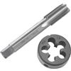 Befun Filettatura M16 x 1,5 mm, set di maschi e filiere HSS, filettatura destra, filettatura fine, filettatura diritta scanalata