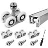 Kalexion Rotelle per porta scorrevole Rotelle di scorrimento per porte scorrevoli - 4X Rotelle per porta scorrevole Ø20mm per porta scorrevole in vetro, Cabina doccia Porta scorrevole Binario Rotelle M6