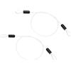 PATIKIL Filo Acciaio Inossidabile Rivestito Vinile 1/8 Dia Anelli, 2Pz 1.6ft (20) Cavo Flessibile Catena Sicurezza Lanyard per Illuminazione Palco Esterna Lucchetti Bagagli, Bianco