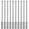 QUARKZMAN 10Pz #1 Punte Cacciavite Phillips PH1 1/4 Gambo Esagonale 4.33 (110mm) Lungo Acciaio S2 Magnetiche Inserti per Avvitatore Cacciavite Elettrico Punte Trapano 0.138 (3.5mm) Asta