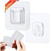 UBRAVE Ganci autoadesivi, 10 paia di ganci da parete, impermeabili, senza cuciture, punzonatura o chiodi, resistenti per foto, cornici e orologi