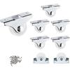 aupawdy 8 Pcs Ruote per mobili mini ruote Rotelle piccole rotelline per mobiletti adatte per mobili e stumenti, con viti incluse