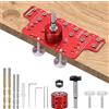 Yosoo Health Gear 2 in 1 Dima di Foratura per Cerniera a Ante Cucina, Maschera di Foratura per Perno con Punta da Trapano da 1/4, 2 mm, 5 mm e 35 mm, per assemblaggio di armadi cassettiere a schedari (Corto)