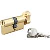 Thirard Cilindro europeo per serratura a pomolo SA 35Bx30mm, anti estrazione, ottone, 3 chiavi - THIRARD