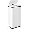 WELL HOME MOBILIARIO & DECORACIÓN Pattumiera intelligente senza gambe con apertura automatica o contatto manuale, 60 l, altezza: 79,5 (x35,5 x 26), bianco.