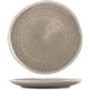 H&H Set 6 Piatti Frutta in Stoneware Yucatan 21 cm - Colore Beige - Design Minimal con Effetto Reactive e Texture Materiche - Perfetti per Frutta, Dessert e Contorni - Adatti anche alla Ristorazione