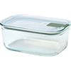 Mepal - Contenitore per alimenti in vetro EasyClip - Barattolo di vetro con coperchio e chiusura a scatto - Adatto per microonde, forno a vapore, forno e congelatore - 700 ml - Nordic sage