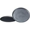 Relaxdays Teglia per Pizza, Set 2, Tegame Rotondo, Forata, Antiaderente, Vassoio per Crostate, Metallo, ∅ 29 cm, Grigio