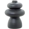 DRW Vaso da tavolo astratto in ceramica in nero 25x18x18 cm