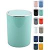 MSV Kamaka Bagno serie Savona - Pattumiera da bagno con coperchio basculante, in plastica, 6 litri, colore: Verde pastello