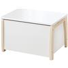 roba 50708WE Cassapanca per bambini, in legno massiccio, laccato bianco, con guarnizione ammortizzante